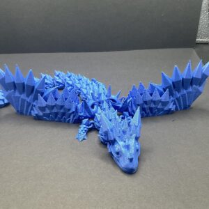 Blue articulated dragon print from Two Point 3D