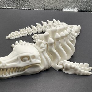 White articulated Mosasaurus print from Two Point 3D